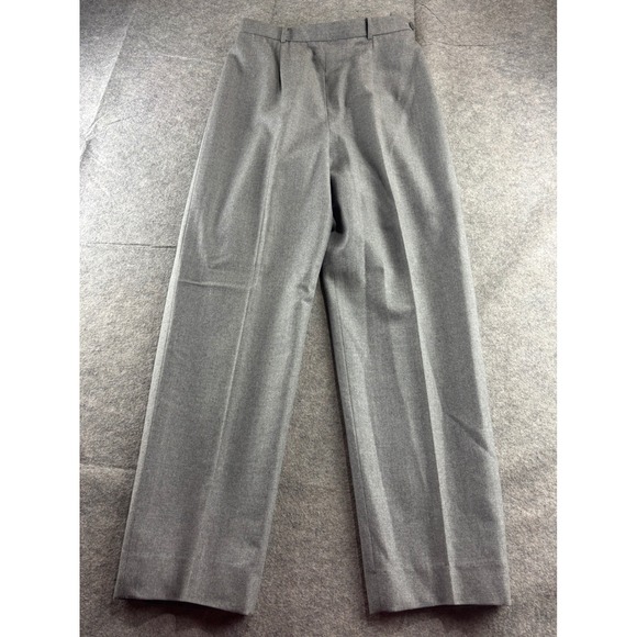 Carlisle Pants - Carlisle Grey Wool Cashmere Wide Leg Dress Pants Womens 8 Lined Capsule Preppy